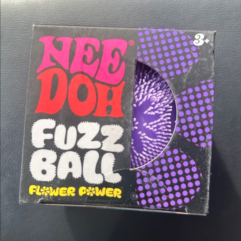 Needoh Fuzz Ball - Purple - Flower Power